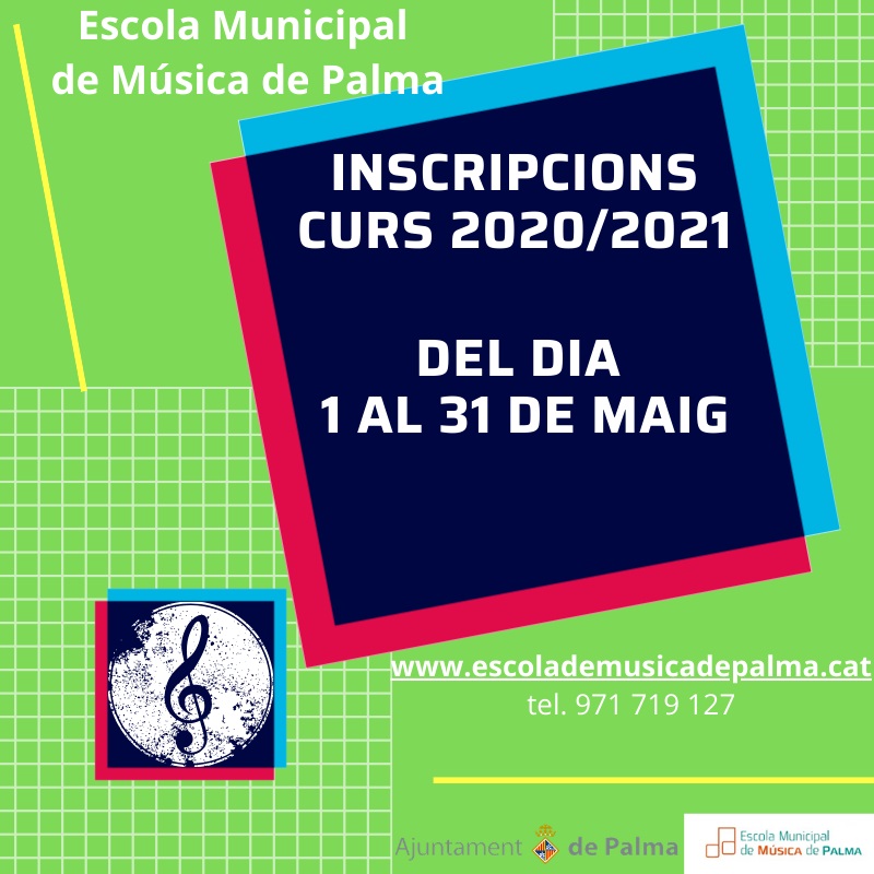 Matrícula curs 2020-21 Escola de Música de Palma